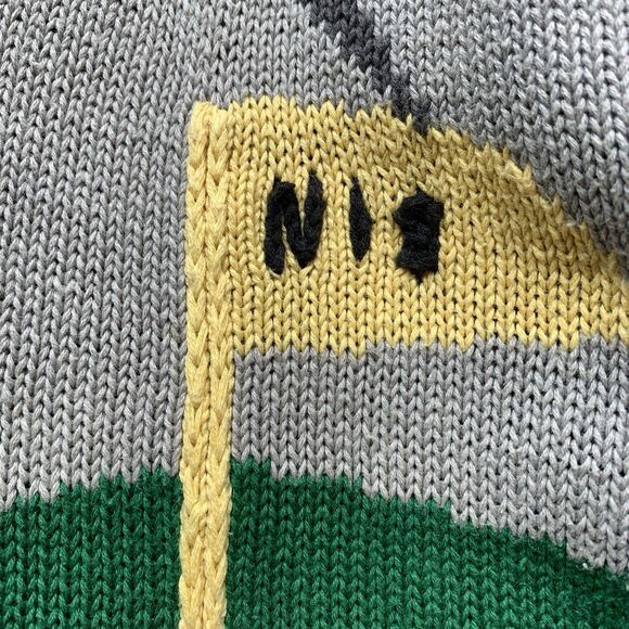 Vintage Saks Fifth Avenue Santa Golf Christmas Sweater Mountains Men's XL - Picture 9 of 9